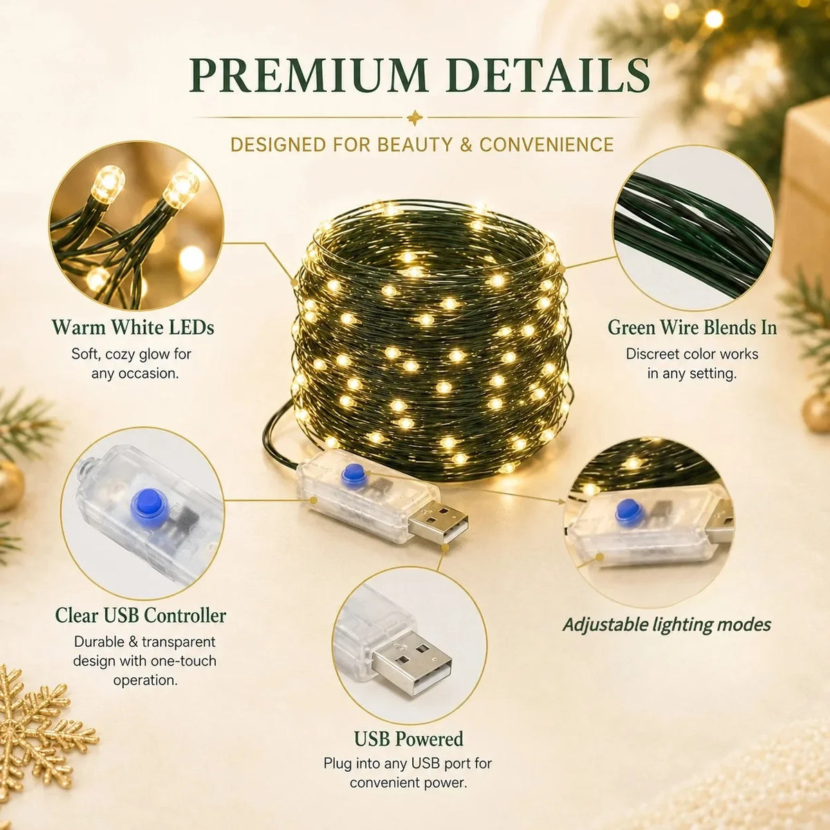 Red Artificial Christmas Tree, 120–240 cm PVC Holiday Tree with Optional Warm White USB LED Lights for Indoor Decorating