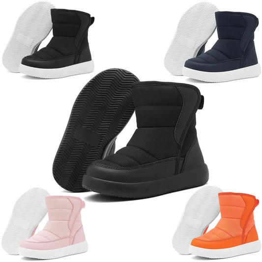 Winter Warm Kids Snow Boots – Plush, High-Top, Anti-Slip, Waterproof Cotton Shoes for Boys & Girls