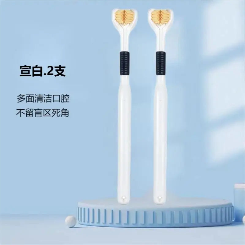 Three-Sided Toothbrush with Soft Ultra-Fine Bristles – Complete Oral Care & Gentle Teeth Cleaning