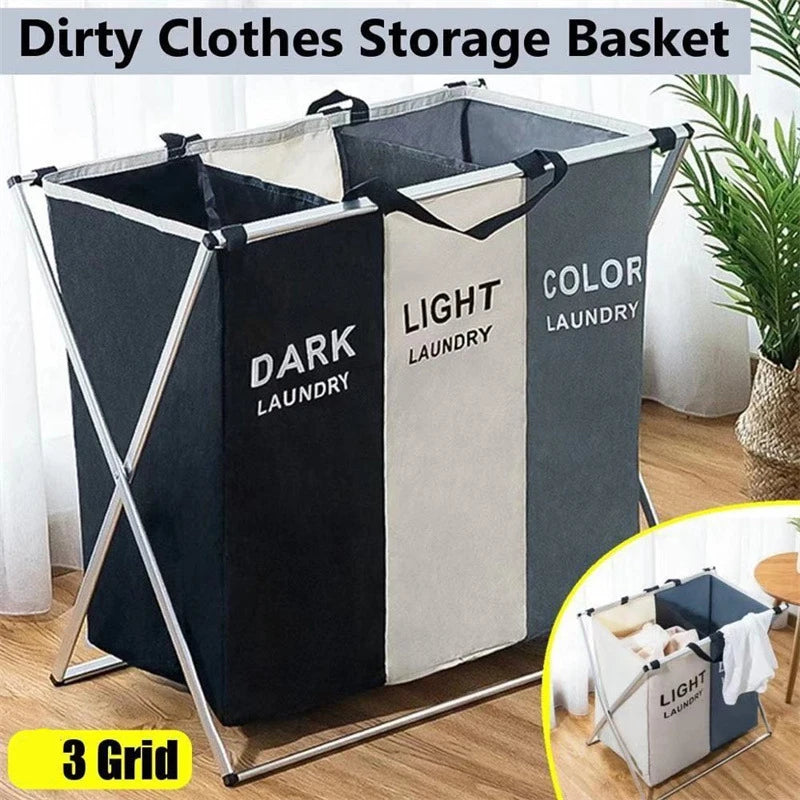 Foldable Laundry Basket, Waterproof Oxford Storage Bag, Portable Clothes Organizer
