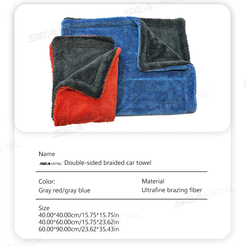 Heavy-Duty Microfiber Car Drying Towel 1200 GSM