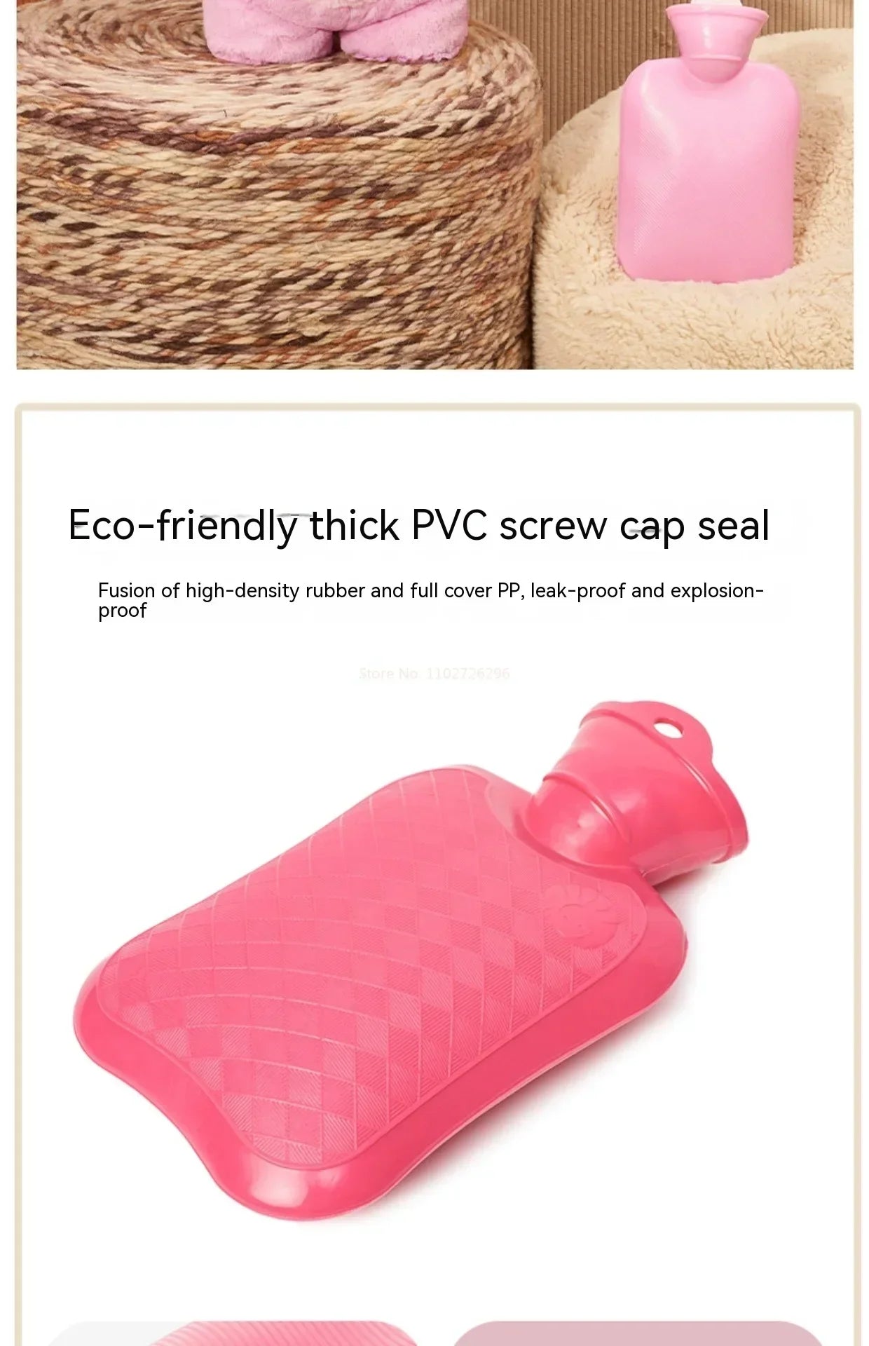 Large Plush Hot Water Bottle Cover – Kawaii Cartoon Character Design