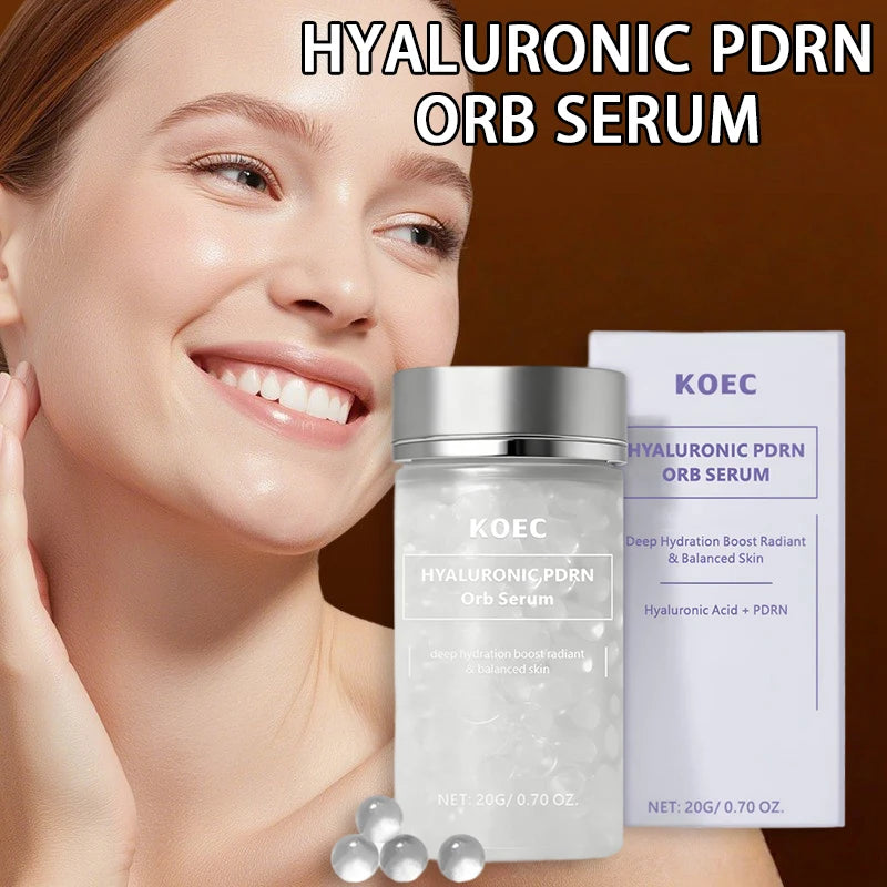 Hyaluronic Acid & Salmon DNA PDRN Beads Serum for Face – Hydrating, Firming, Anti-Aging, Brightening Korean Skincare Essence
