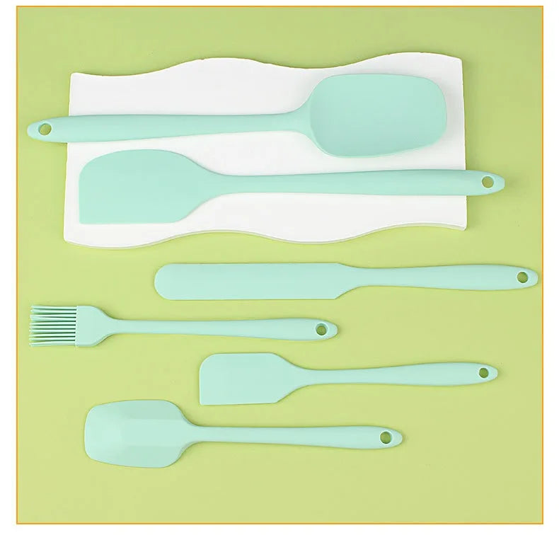 6-Piece Silicone Spatula Set for Baking – Includes Cake Frosting Brush, Non-Stick Scrapers & Cream Spreaders | Cute & Functional Kitchen Gadgets