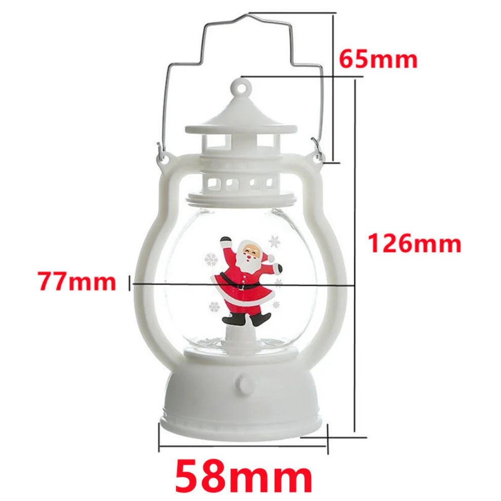 Christmas LED Lantern Light – Santa Decorative Lamp for Winter Home Display