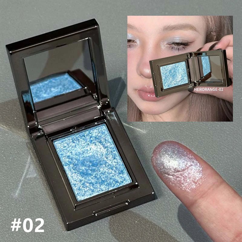 Chameleon Dark Green Eyeshadow Palette – Pearlescent Shimmer, Smooth Blendable Formula, Easy Application, Long-Lasting Brightening Makeup