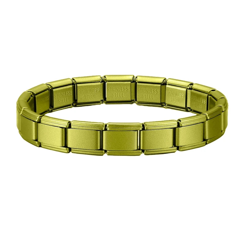 Creative Christmas Bracelet – High-Quality Stainless Steel 9mm Wide Elastic Charm Bracelet for Women, Perfect Birthday or Holiday Gift