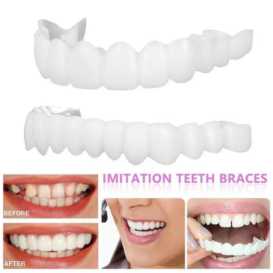 2PCS Temporary Teeth Veneers Cover for Smile Enhancement – Removable Dental Cover for Men and Women
