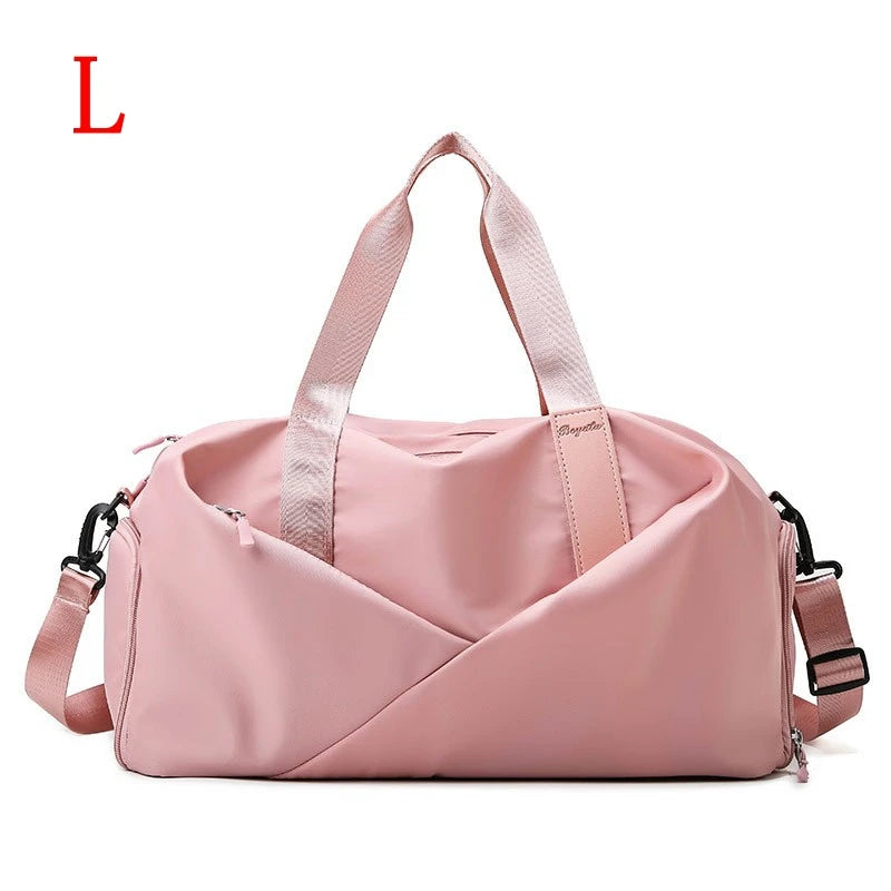 Women’s Gym Bag with Dry Wet Pocket – Sports Travel Duffel, Yoga Fitness Shoulder Tote, Swimming Weekend Bag with Shoe Compartment