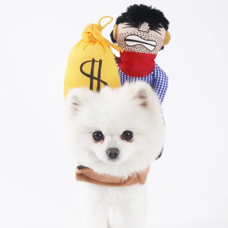 Halloween Stuffed-Body Pet Costume with Wig Hat