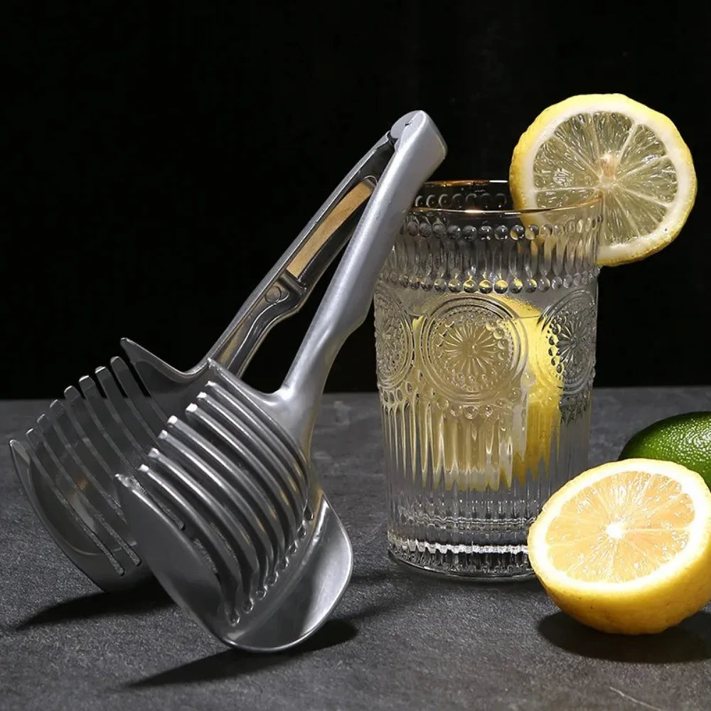 Galavilly Handheld Tomato and Lemon Slicing Guide, Fruit and Vegetable Holding Clip for Kitchen Food Prep