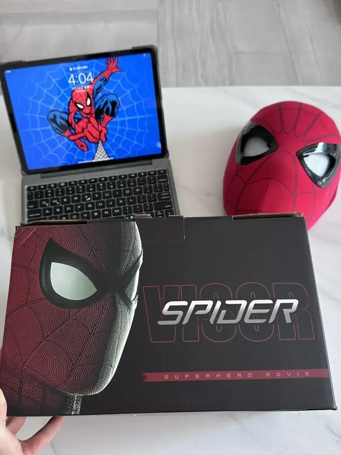 Marvel Miles Morales Spider-Man Moving Eyes Electronic Mask – 1:1 Cosplay Headgear with Remote Control