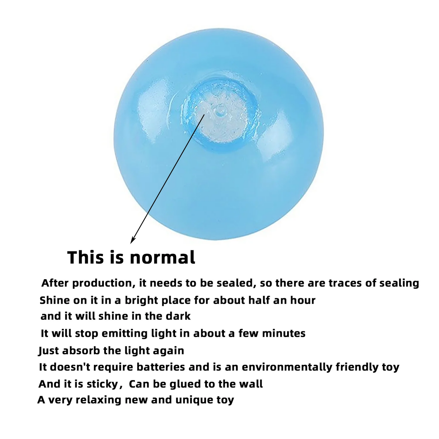 Colorful Luminous Sticky Balls – 6 Pack