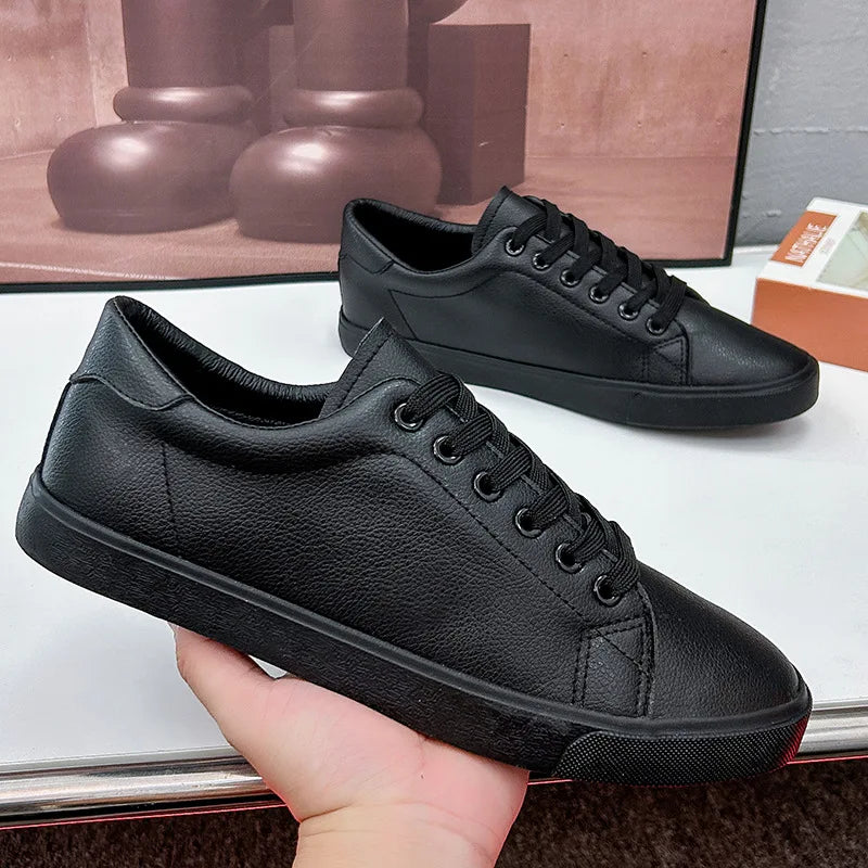 Men’s Black Casual Sneakers – Soft Comfortable Street Style Shoes