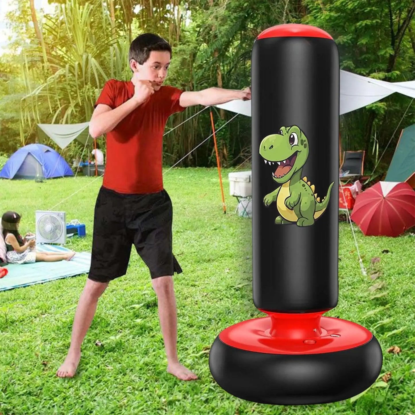 Kids Punching Bag Inflatable Training Fitness Equipment Kids Boxing Bag For Practice Karate For Teenager Boys Girls Karate ﻿