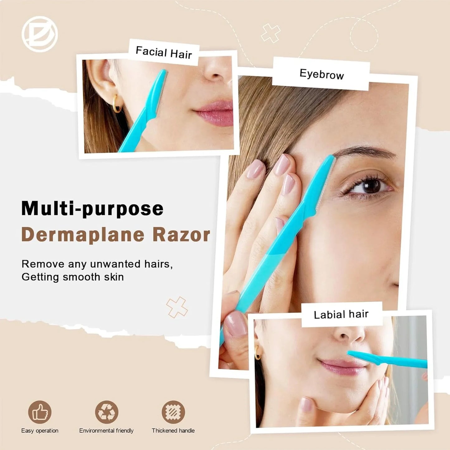 Eyebrow Trimmer & Face Razor for Women – Portable Hair Removal Blade, 5 to 40 Pcs