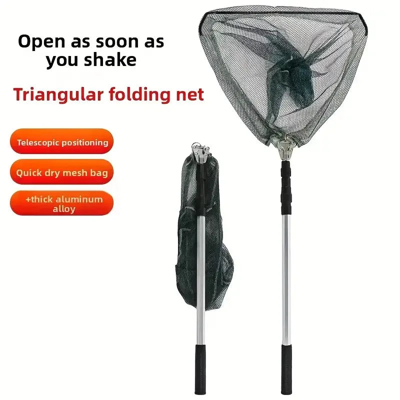 Foldable Fishing Landing Net – Ultra-Light Aluminum Alloy Telescopic Handle