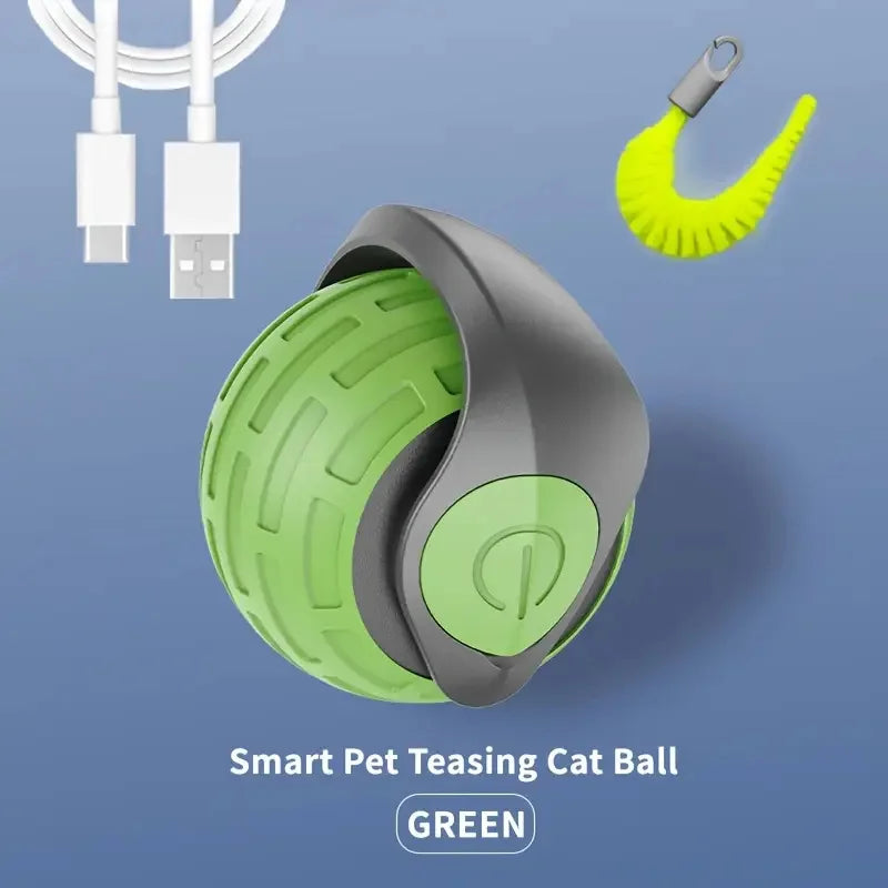 Smart Interactive Pet Toy Ball for Cats & Dogs, USB Rechargeable Automatic Rolling & Bouncing Ball