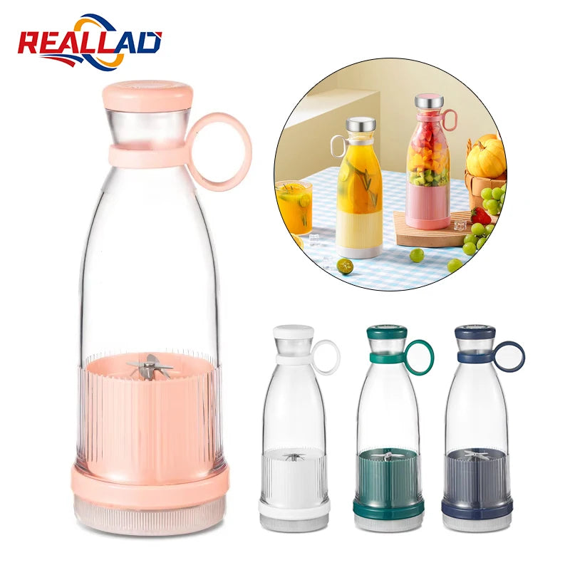 Portable USB Electric Juicer Blender, Mini 6-Blade Fruit & Milkshake Mixer for Fresh Juice