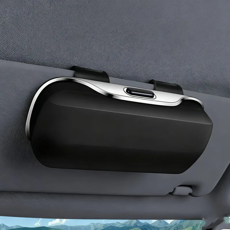 Portable Car Sunglasses Holder – Glasses Case for Sun Visor, Driving Accessories