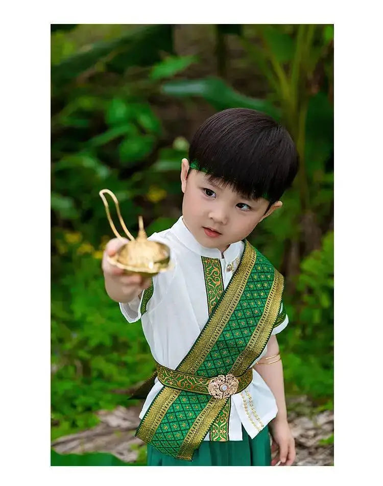 Boys’ Dai Ethnic Clothing Set – Traditional Children’s Costume for Festivals, Cultural Wear & Celebrations