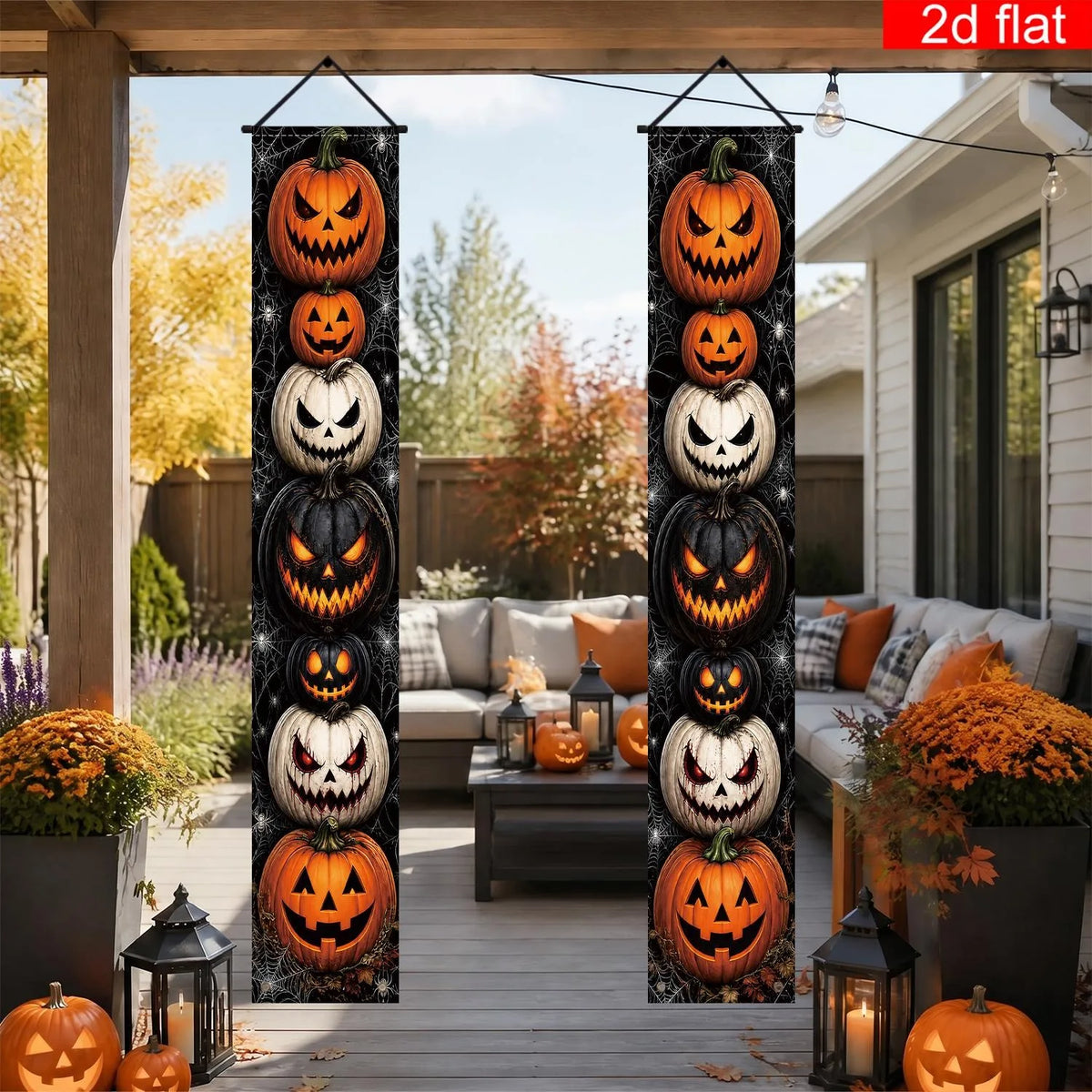 Halloween Pumpkin Porch Banner Set