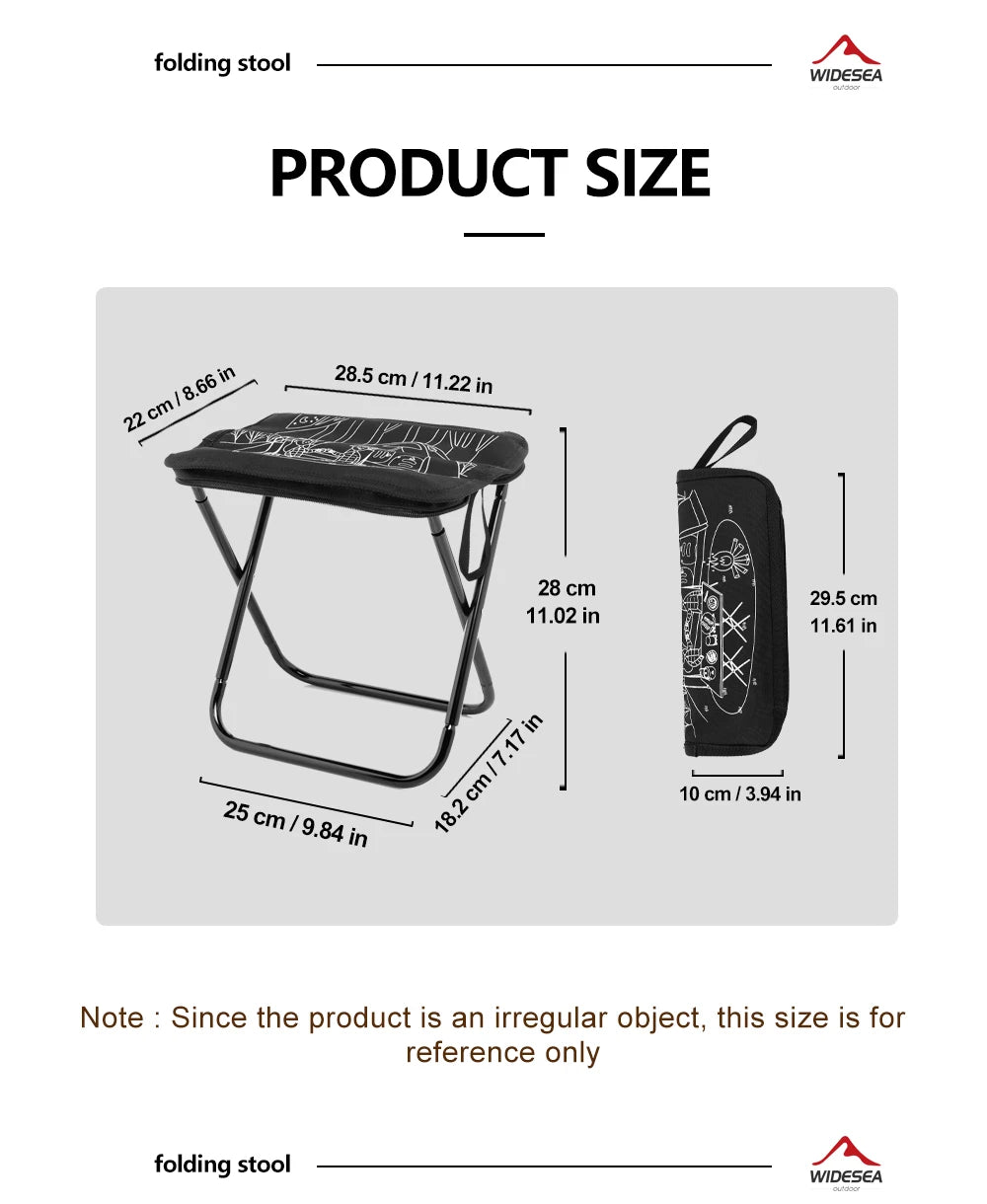 Portable Folding Camping Stool – Lightweight Outdoor Seat | 100KG Capacity | Hiking & Travel