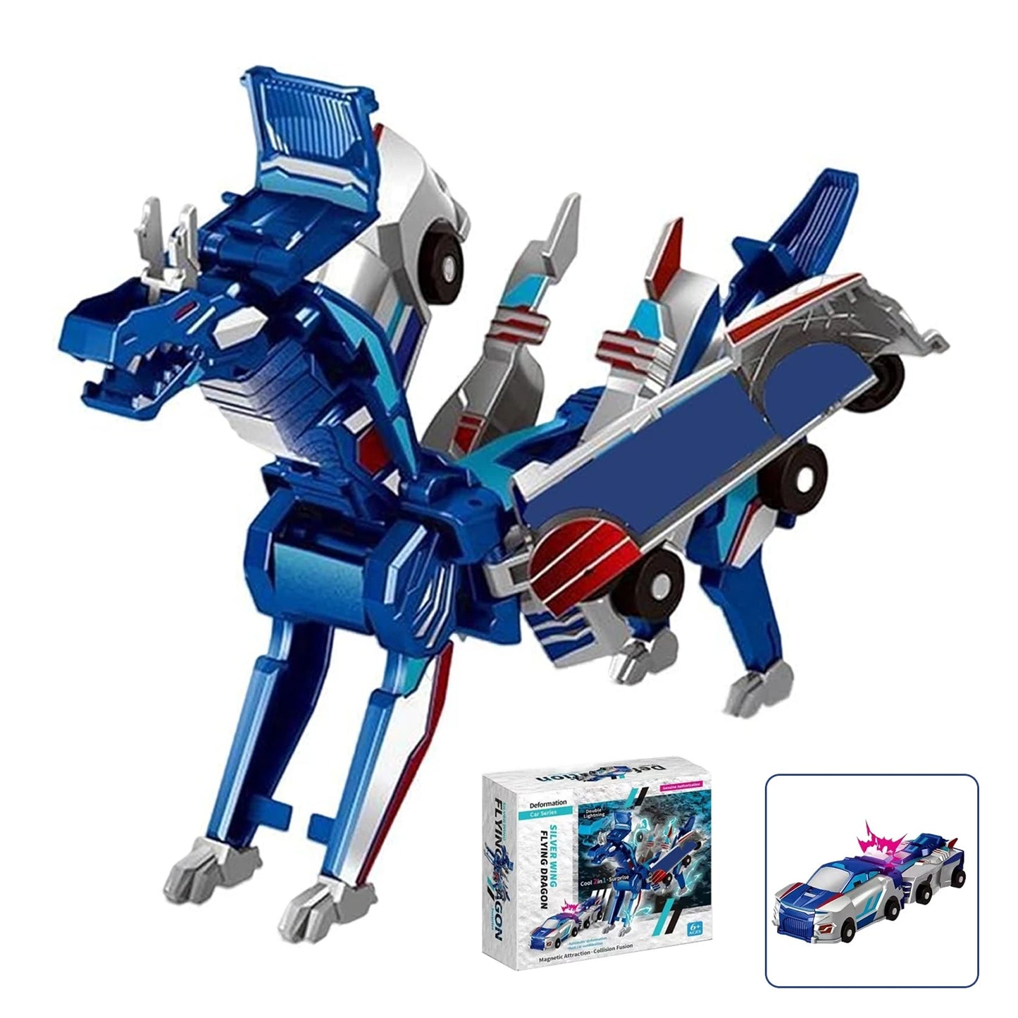 Unicorn 2-in-1 Magnetic Shape-Shifting Car DIY Toy
