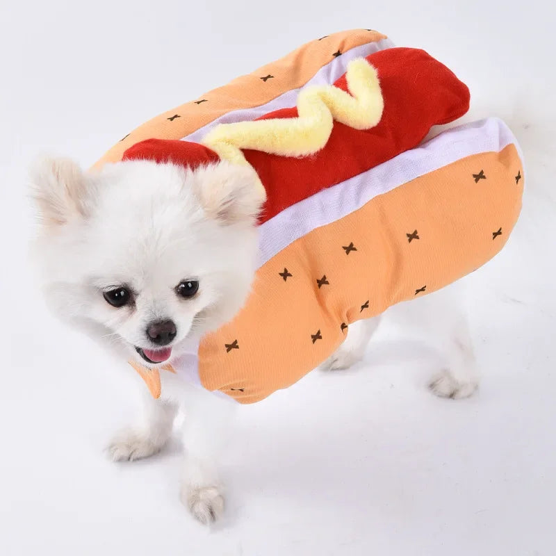 Halloween Stuffed-Body Pet Costume with Wig Hat