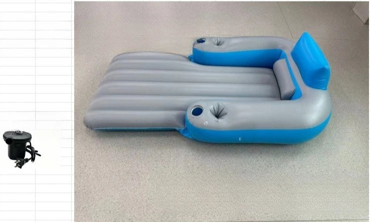 Inflatable Motorized Pool Lounger with Dual-Motor Propeller