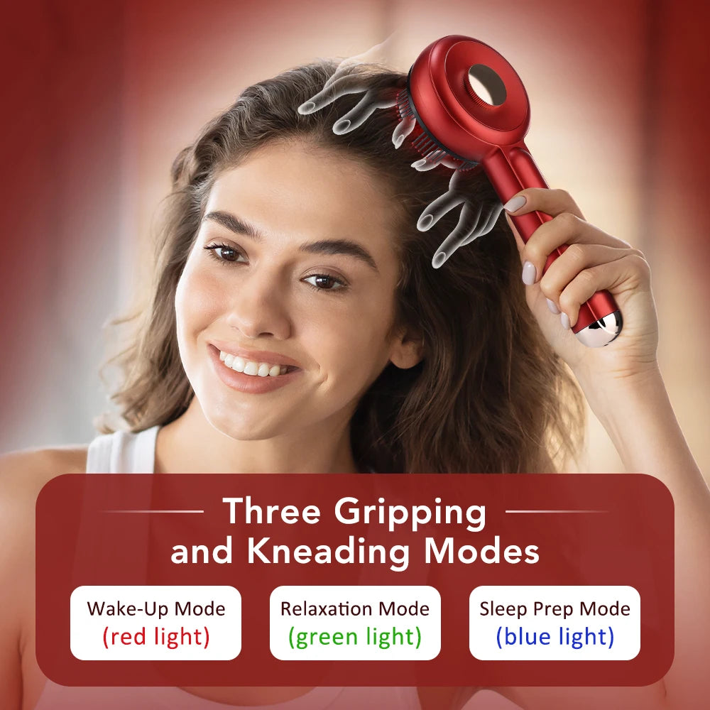 Electric Vibration Massage Comb Portable Scalp Massager with Oil Applicator, Hair Follicle Care Comb for Scalp Relaxation and Hair Care