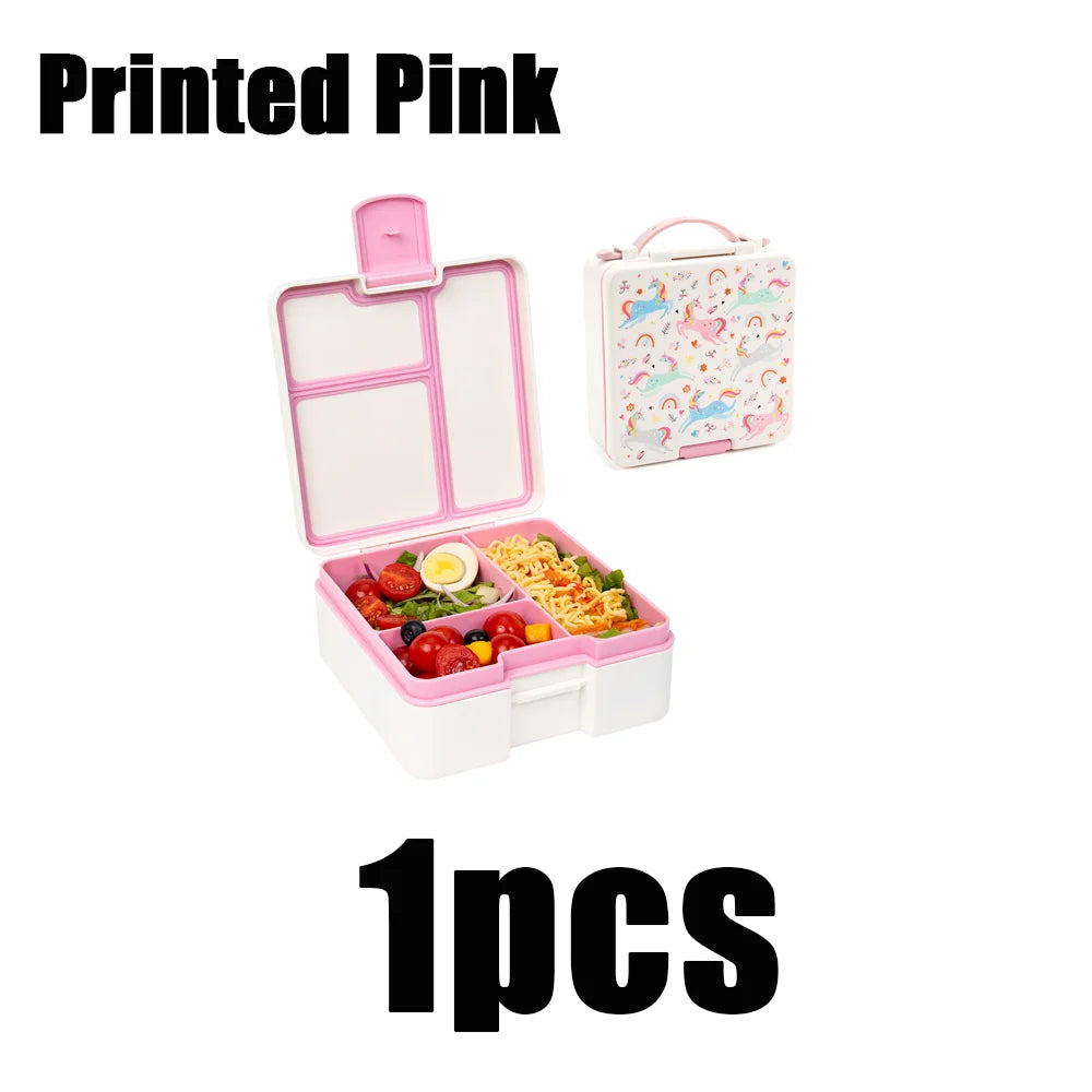 Adorable Leakproof Bento Lunch Box – Microwavable, Divided – For Kids, Teens, and Adults