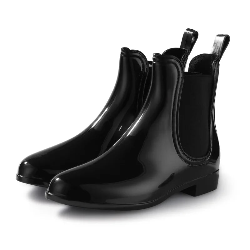 Women’s Chelsea Rain Boots – Waterproof, Anti-Slip, Comfortable Garden Shoes with Fashion Rubber Sole (2025 Style)