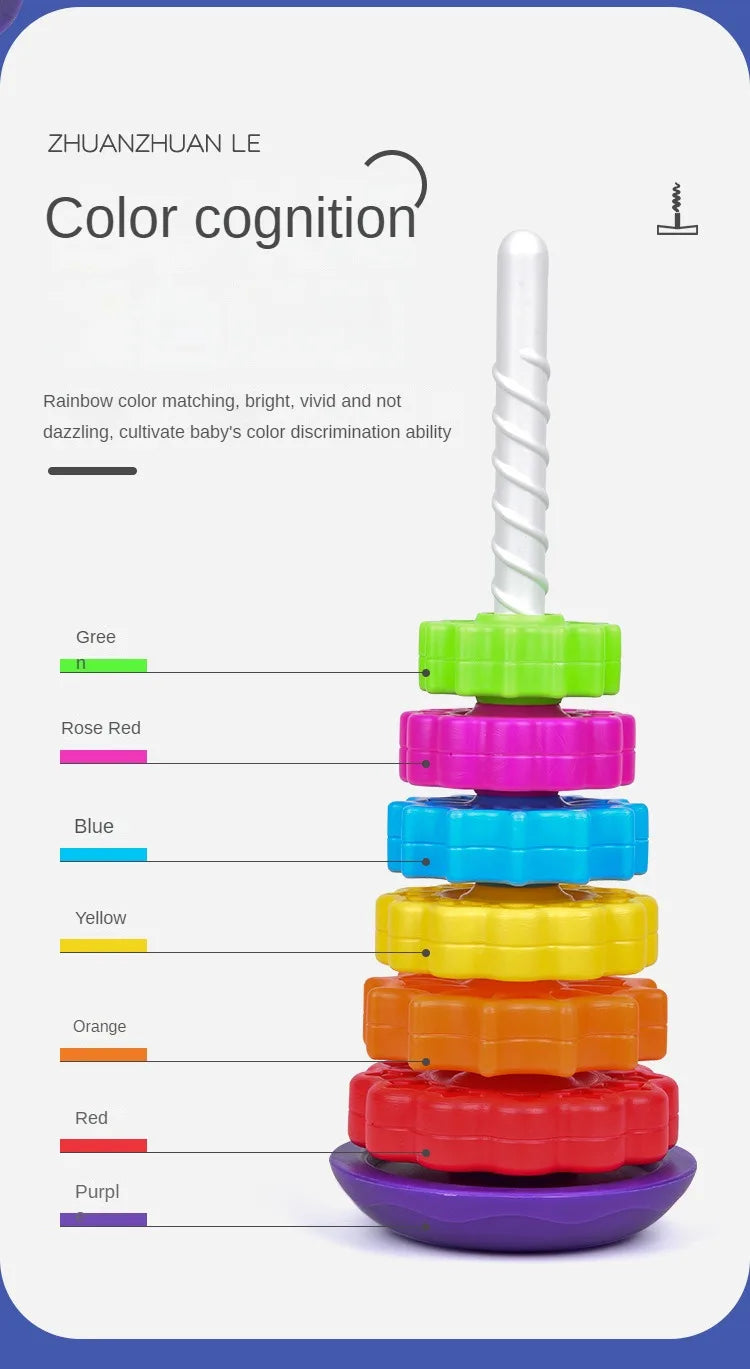 Rainbow Spinning Stacking Tower