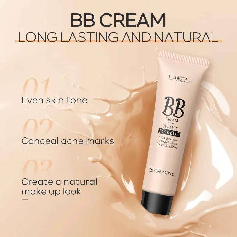 LAIKOU BB Cream with SPF — Lightweight Liquid Foundation & Concealer