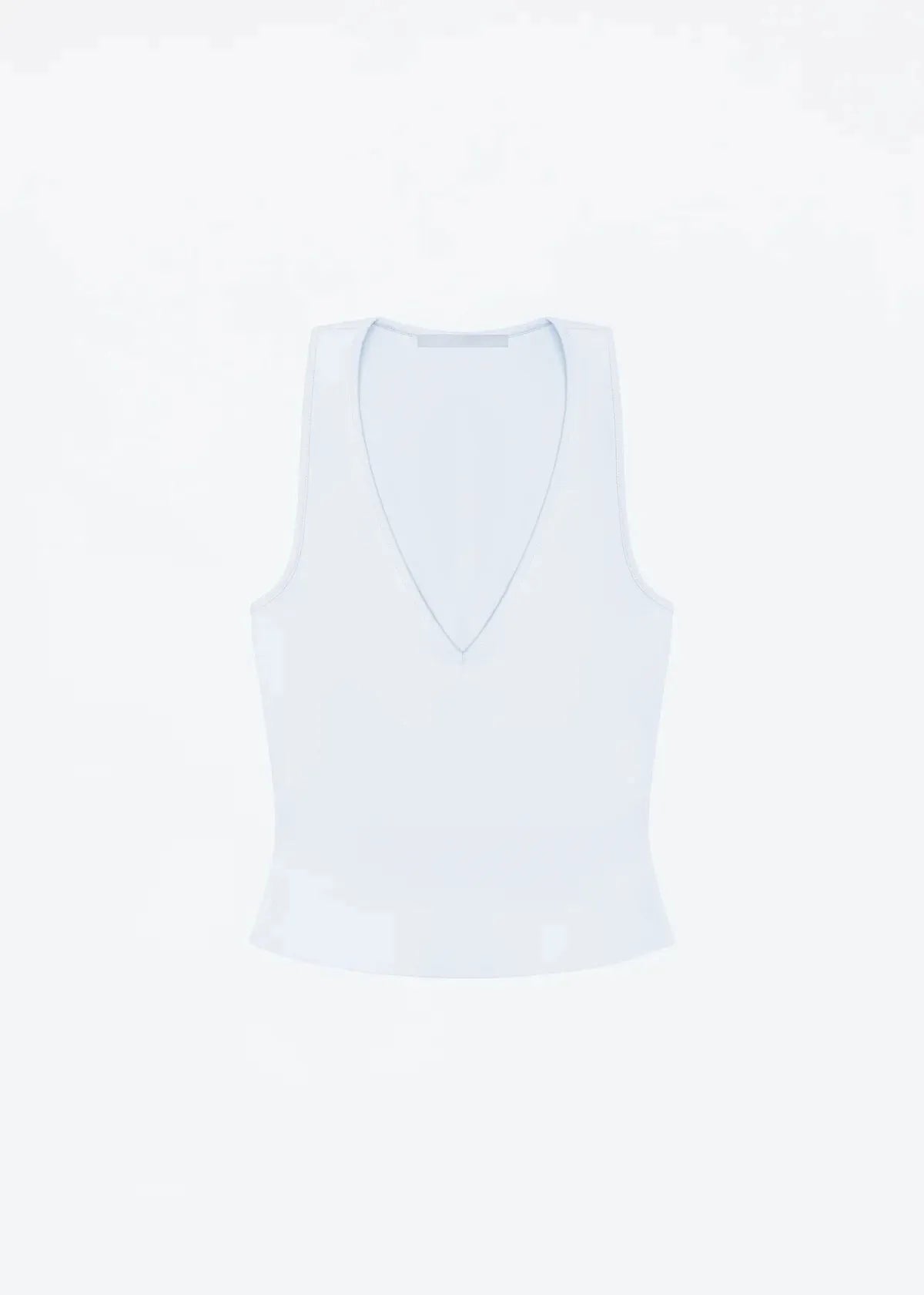 Women’s Solid Color Deep V-Neck Tank Top – Slim Fit, Sleeveless Summer Vest