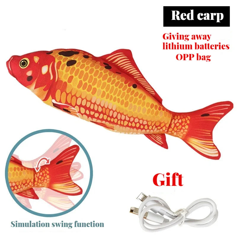 Interactive Electric Fish Cat Toy with USB Rechargeable Motion for Chewing, Playing & Entertainment
