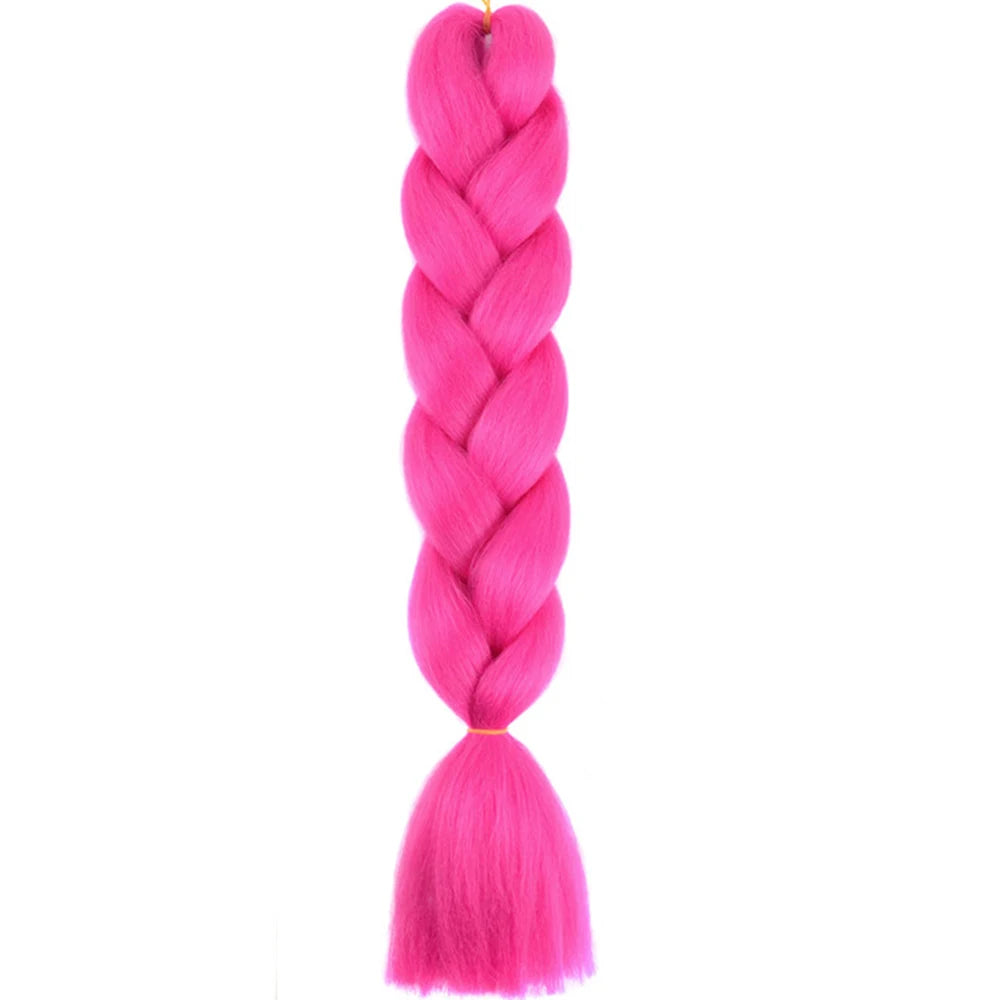 GlowStrands 24” Jumbo Braids for Kids & Adults – Ombre Kanekalon Hair Extensions, Easy Styling & Natural Feel