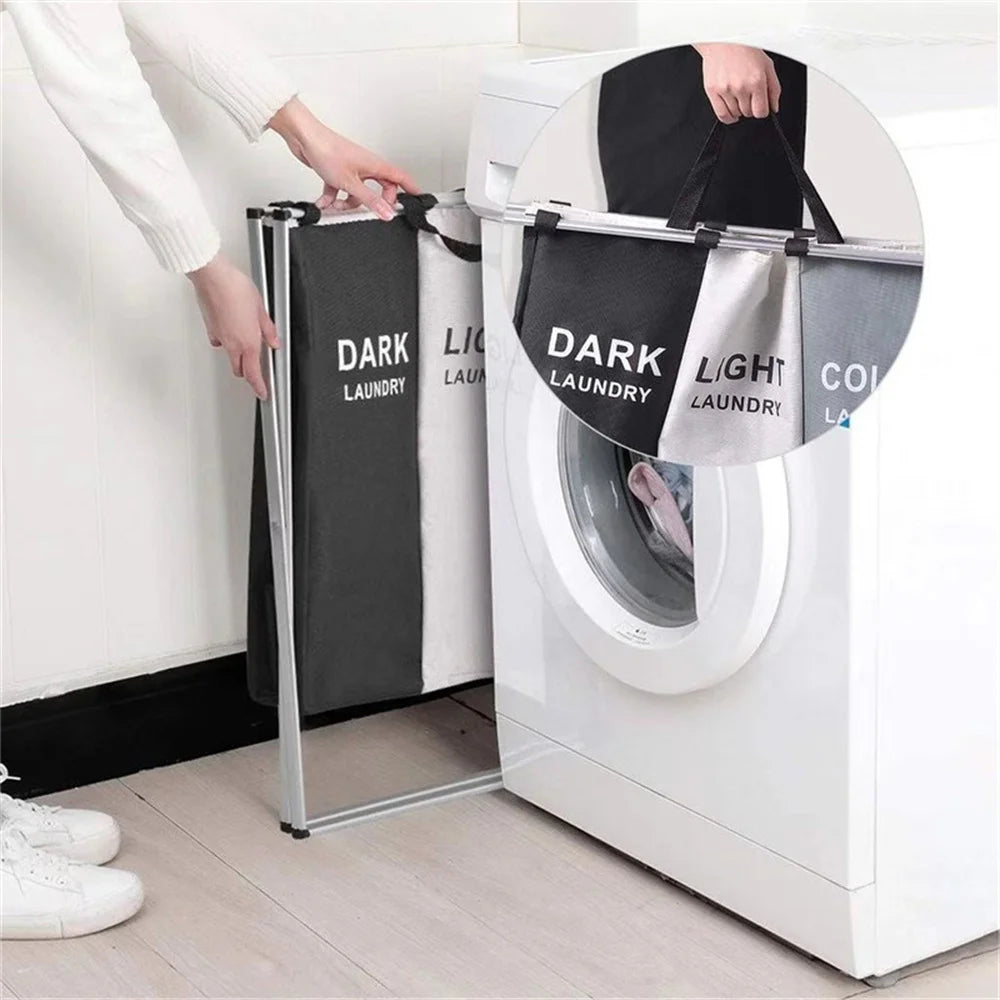 Foldable Laundry Basket, Waterproof Oxford Storage Bag, Portable Clothes Organizer