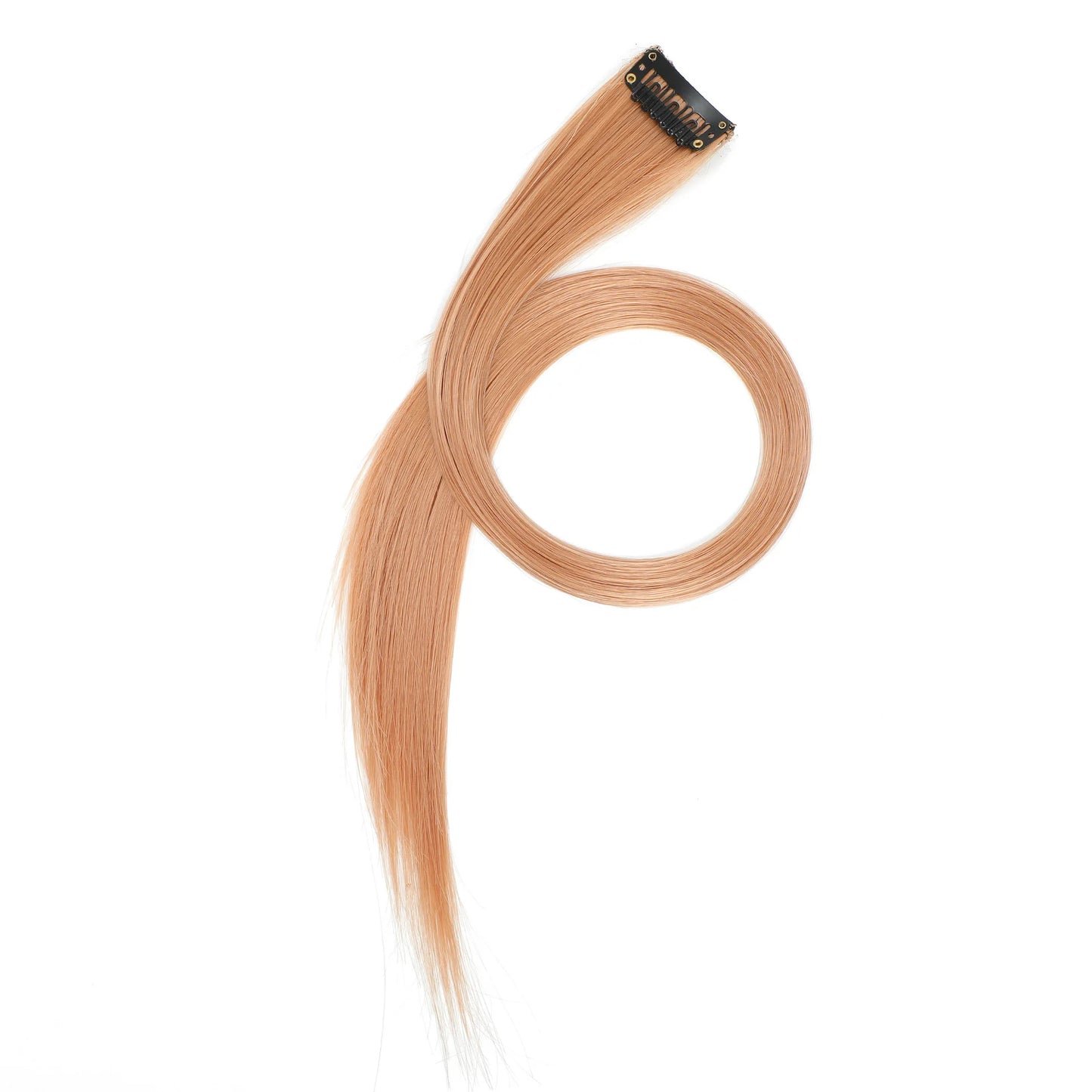 22-Inch Straight Clip-In Synthetic Hair Extensions – Colorful Highlight Hairpiece