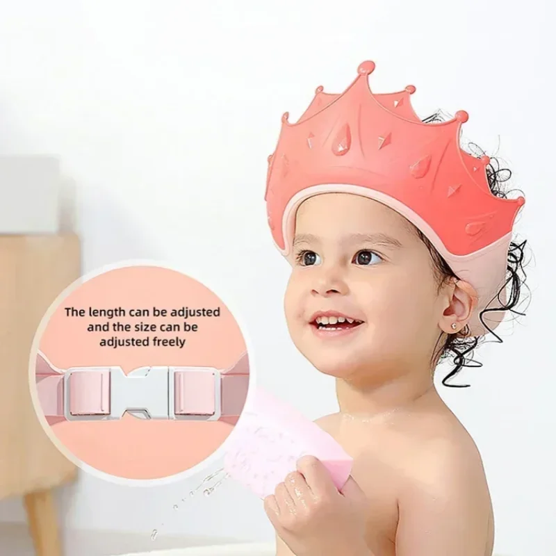 Baby Bath Cap – Infant Ear Protection, Adjustable Shampoo Shield, Hair Wash Hat for Kids & Toddlers