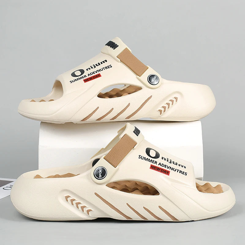 Men's EVA Platform Slides — Soft-Sole Sandals for Indoor & Outdoor Wear
