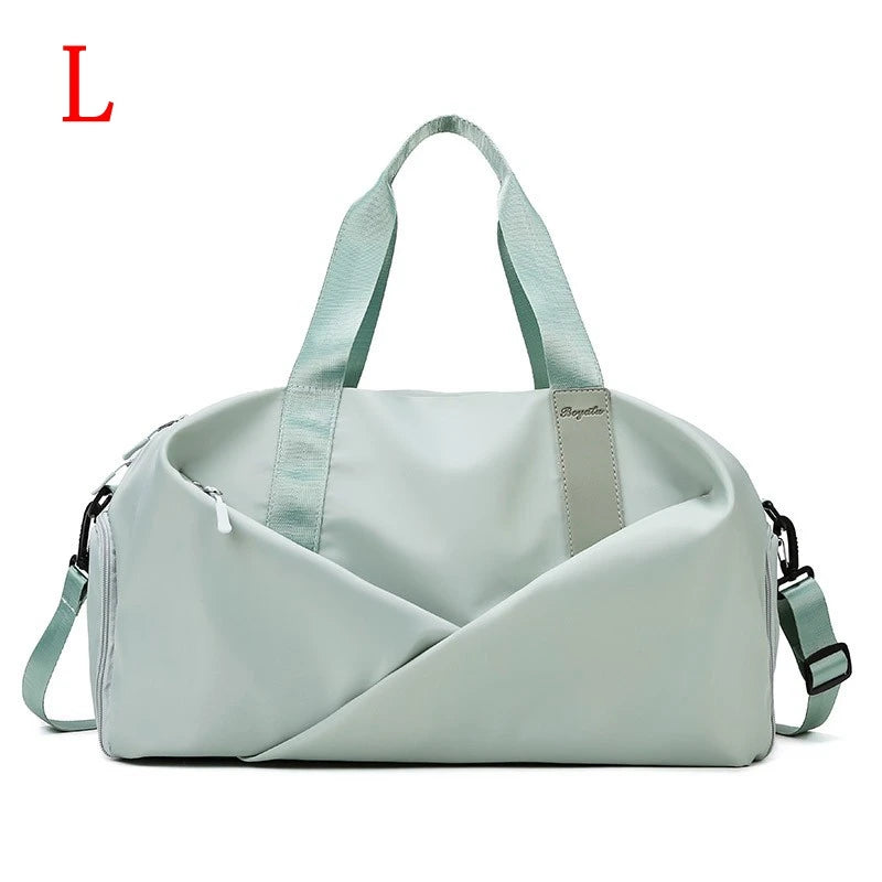 Women’s Gym Bag with Dry Wet Pocket – Sports Travel Duffel, Yoga Fitness Shoulder Tote, Swimming Weekend Bag with Shoe Compartment
