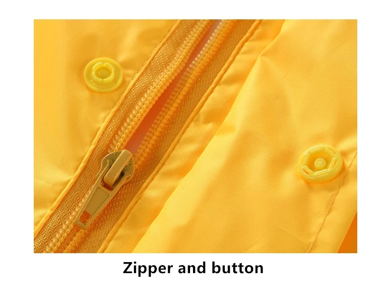 Children's Waterproof Rainwear Set – One-Piece Hooded Jumpsuit for Boys & Girls | Cartoon Dinosaur Design