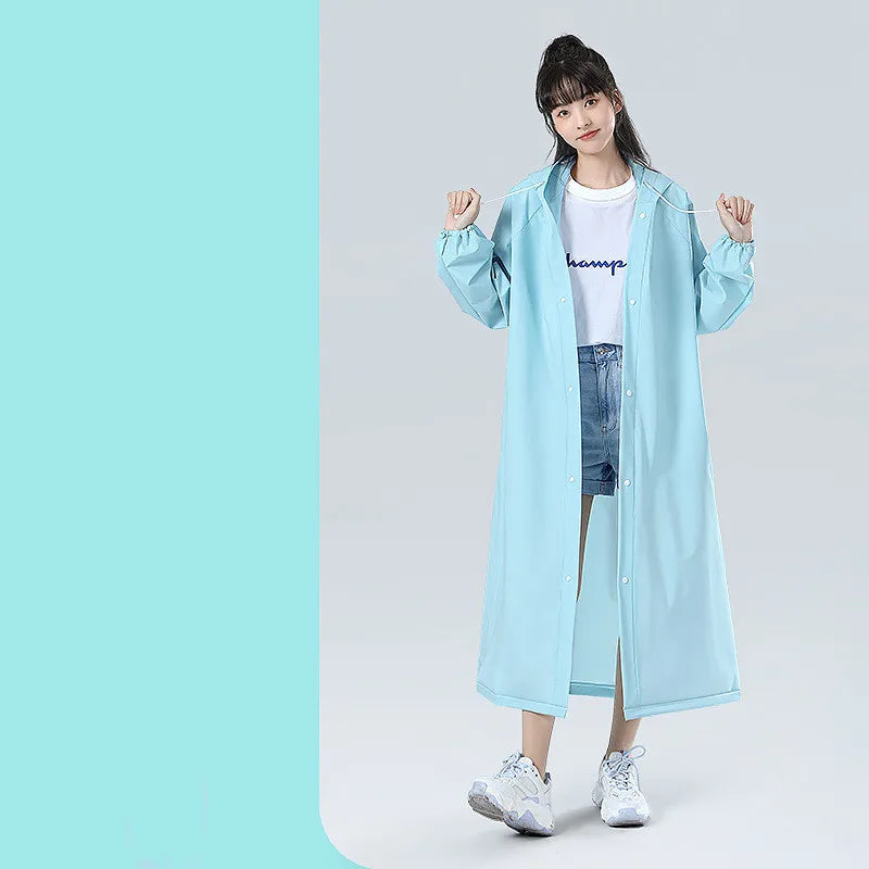Reusable Hooded Rain Poncho – Waterproof & Spill-Proof for Men and Women