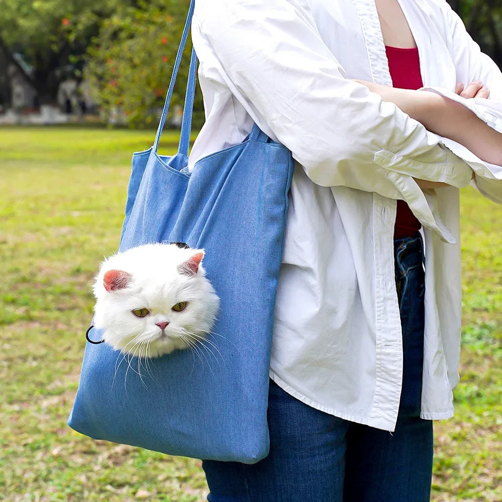 Pet Canvas Shoulder Bag Lion shaped Cat Tote Bag Comfortable Pet Tote Bag Shoulder Bag Portable Outdoor Cat Tote Bag