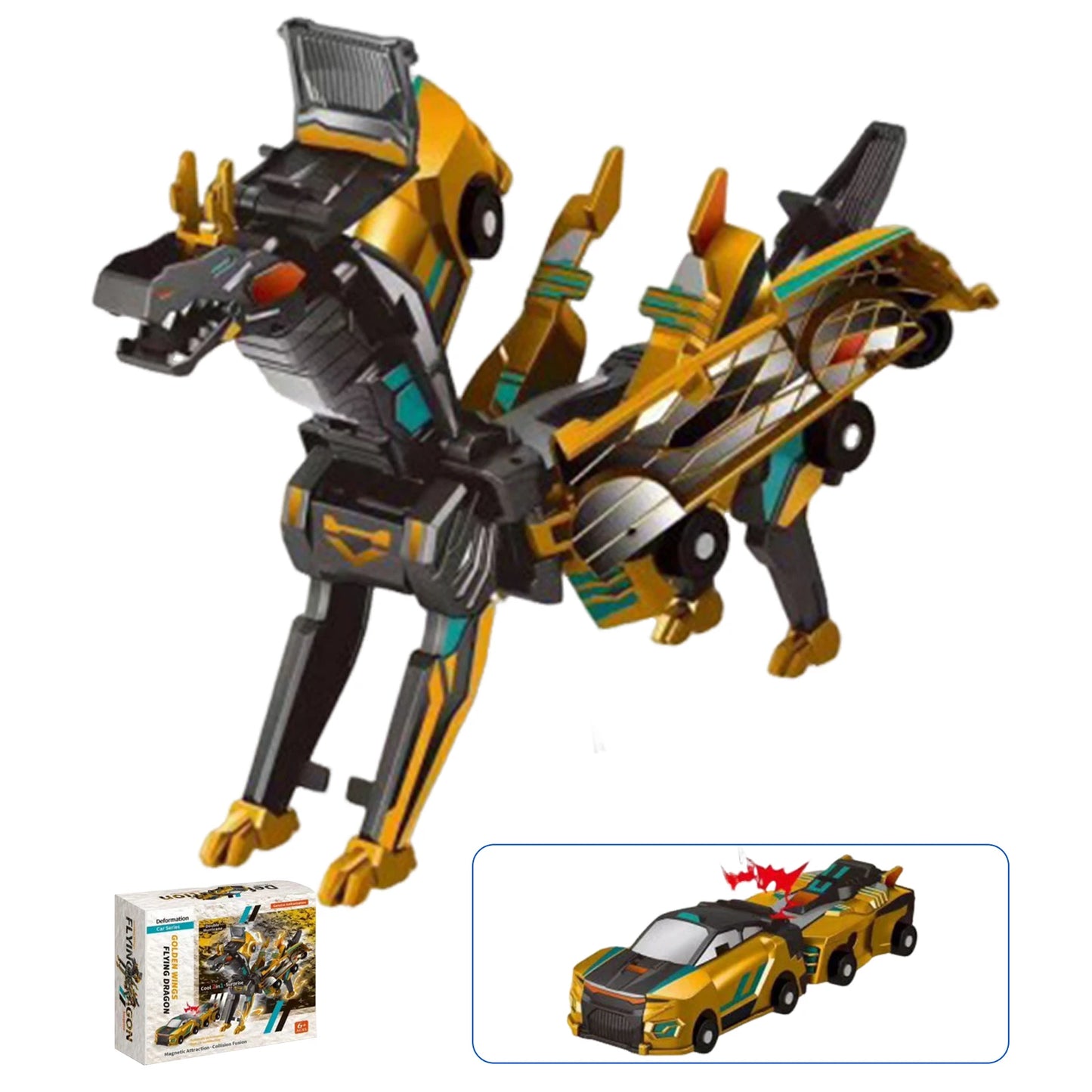 Unicorn 2-in-1 Magnetic Shape-Shifting Car DIY Toy
