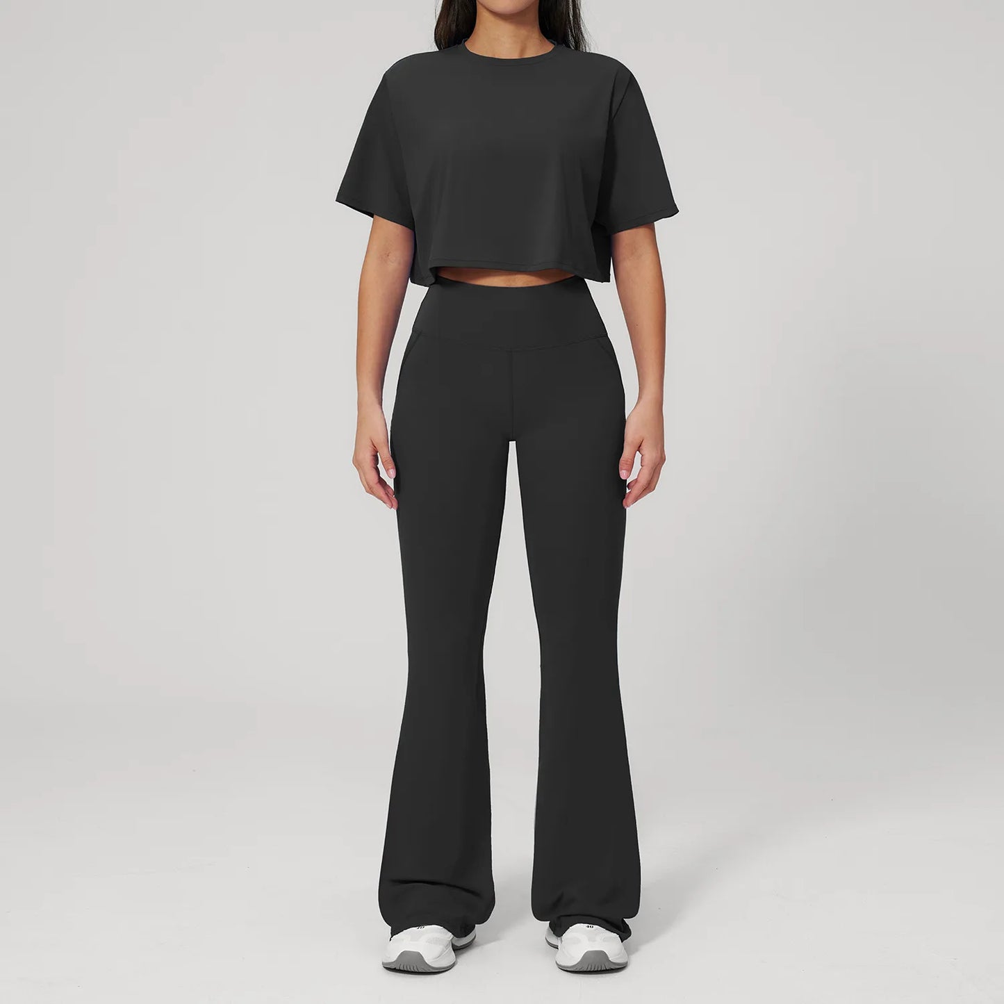 Women's 2-Piece Seamless Yoga Set – Leggings & Crop Top