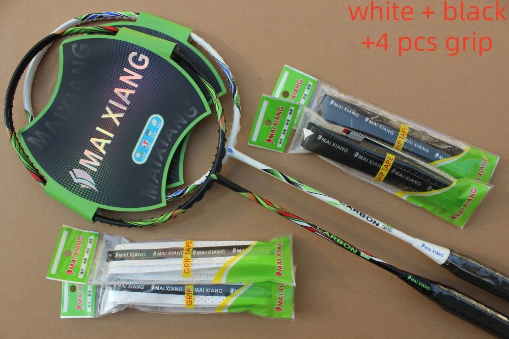 2PCS MAI XIANG-N11 Professional Badminton Rackets – 30 LBS Nano Carbon, High-End Offensive Racquets for Advanced Players