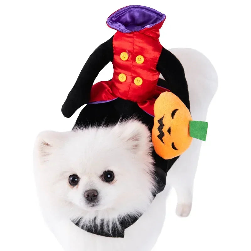 Halloween Stuffed-Body Pet Costume with Wig Hat